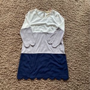 Sam Entro dress. Navy, purple, white. Never worn. Tags attached